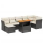 vidaXL Set de sofás de jardín 8 piezas y cojines ratán sintético negro vidaXL Set de sofás de jardín 8 piezas y cojines ratán sintético negro