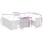 vidaXL Set de sofás de jardín 10 pzas cojines ratán sintético negro
