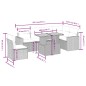 vidaXL Set de comedor de jardín 7 pzas y cojines ratán sintético negro vidaXL Set de comedor de jardín 7 pzas y cojines ratán sintético negro