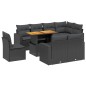 vidaXL Set de sofás de jardín 8 piezas y cojines ratán sintético negro vidaXL Set de sofás de jardín 8 piezas y cojines ratán sintético negro