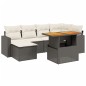vidaXL Set de comedor de jardín 7 pzas y cojines ratán sintético negro vidaXL Set de comedor de jardín 7 pzas y cojines ratán sintético negro