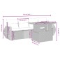 vidaXL Set de muebles de jardín 5 pzas y cojines ratán sintético negro vidaXL Set de muebles de jardín 5 pzas y cojines ratán sintético negro