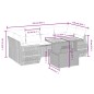 vidaXL Set de comedor de jardín 7 pzas y cojines ratán sintético negro vidaXL Set de comedor de jardín 7 pzas y cojines ratán sintético negro