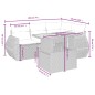 vidaXL Set de muebles de jardín 5 pzas y cojines ratán sintético negro vidaXL Set de muebles de jardín 5 pzas y cojines ratán sintético negro