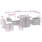 vidaXL Set de comedor de jardín 7 pzas y cojines ratán sintético negro vidaXL Set de comedor de jardín 7 pzas y cojines ratán sintético negro