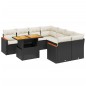 vidaXL Set de sofás de jardín 8 piezas y cojines ratán sintético negro vidaXL Set de sofás de jardín 8 piezas y cojines ratán sintético negro