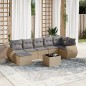 vidaXL Juego de sofás de jardín con cojines beige 8 pzas ratán PE vidaXL Juego de sofás de jardín con cojines beige 8 pzas ratán PE
