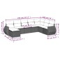 vidaXL Set de sofás de jardín 8 piezas y cojines ratán sintético negro vidaXL Set de sofás de jardín 8 piezas y cojines ratán sintético negro