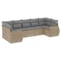 vidaXL Set sofás de jardín 7 piezas y cojines ratán sintético beige vidaXL Set sofás de jardín 7 piezas y cojines ratán sintético beige