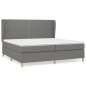 vidaXL Cama box spring con colchón tela gris oscuro 200x200 cm vidaXL Cama box spring con colchón tela gris oscuro 200x200 cm