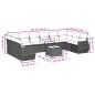 vidaXL Set de sofás de jardín 10 pzas cojines ratán sintético negro vidaXL Set de sofás de jardín 10 pzas cojines ratán sintético negro