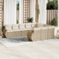 vidaXL Juego de sofás jardín con cojines beige 10 pzas ratán sintético vidaXL Juego de sofás jardín con cojines beige 10 pzas ratán sintético