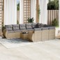 vidaXL Set de sofás de jardín 11pzas con cojines ratán sintético beige vidaXL Set de sofás de jardín 11pzas con cojines ratán sintético beige