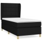 vidaXL Cama box spring con colchón tela negro 90x190 cm vidaXL Cama box spring con colchón tela negro 90x190 cm