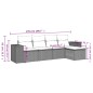 vidaXL Set de muebles de jardín 5 pzas y cojines ratán sintético negro vidaXL Set de muebles de jardín 5 pzas y cojines ratán sintético negro