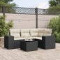 vidaXL Set de muebles de jardín 5 pzas y cojines ratán sintético negro vidaXL Set de muebles de jardín 5 pzas y cojines ratán sintético negro