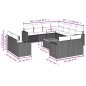 vidaXL Set de sofás de jardín 12 piezas cojines ratán sintético negro vidaXL Set de sofás de jardín 12 piezas cojines ratán sintético negro