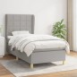 vidaXL Cama box spring con colchón tela gris claro 90x190 cm vidaXL Cama box spring con colchón tela gris claro 90x190 cm
