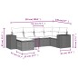 vidaXL Set de muebles de jardín 6 pzas y cojines ratán sintético gris vidaXL Set de muebles de jardín 6 pzas y cojines ratán sintético gris