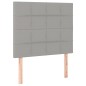 vidaXL Cama box spring con colchón tela gris claro 90x190 cm vidaXL Cama box spring con colchón tela gris claro 90x190 cm