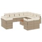 vidaXL Set sofás de jardín con cojines 13 pzas ratán sintético beige vidaXL Set sofás de jardín con cojines 13 pzas ratán sintético beige