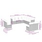 vidaXL Set de sofás de jardín 11 pzas y cojines ratán sintético negro vidaXL Set de sofás de jardín 11 pzas y cojines ratán sintético negro