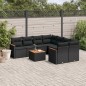 vidaXL Set de sofás de jardín 8 piezas y cojines ratán sintético negro vidaXL Set de sofás de jardín 8 piezas y cojines ratán sintético negro
