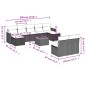 vidaXL Set de sofás de jardín 10 pzas cojines ratán sintético negro vidaXL Set de sofás de jardín 10 pzas cojines ratán sintético negro