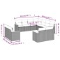 vidaXL Set de sofás de jardín 11 pzas y cojines ratán sintético gris vidaXL Set de sofás de jardín 11 pzas y cojines ratán sintético gris