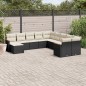 vidaXL Set de sofás de jardín 11 pzas y cojines ratán sintético negro vidaXL Set de sofás de jardín 11 pzas y cojines ratán sintético negro