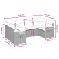 vidaXL Set de muebles de jardín 6 pzas y cojines ratán sintético gris vidaXL Set de muebles de jardín 6 pzas y cojines ratán sintético gris