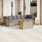 vidaXL Set sofás de jardín con cojines 13 pzas ratán sintético beige vidaXL Set sofás de jardín con cojines 13 pzas ratán sintético beige