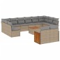 vidaXL Set sofás de jardín con cojines 13 pzas ratán sintético beige vidaXL Set sofás de jardín con cojines 13 pzas ratán sintético beige