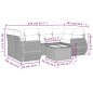 vidaXL Set sofás de jardín 7 piezas y cojines ratán sintético beige