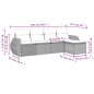 vidaXL Set de muebles de jardín 5 pzas y cojines ratán sintético negro