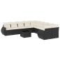 vidaXL Set de sofás de jardín 11 pzas y cojines ratán sintético negro vidaXL Set de sofás de jardín 11 pzas y cojines ratán sintético negro