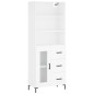 vidaXL Aparador alto madera contrachapada blanco 69,5x34x180 cm vidaXL Aparador alto madera contrachapada blanco 69,5x34x180 cm
