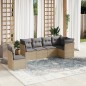 vidaXL Juego de sofás jardín con cojines 6 pzas ratán sintético beige vidaXL Juego de sofás jardín con cojines 6 pzas ratán sintético beige