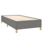vidaXL Cama box spring con colchón tela gris oscuro 100x200 cm