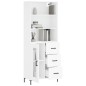 vidaXL Aparador alto madera contrachapada blanco 69,5x34x180 cm vidaXL Aparador alto madera contrachapada blanco 69,5x34x180 cm