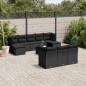 vidaXL Set de sofás de jardín 11 pzas y cojines ratán sintético negro vidaXL Set de sofás de jardín 11 pzas y cojines ratán sintético negro