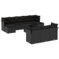 vidaXL Set de sofás de jardín 11 pzas y cojines ratán sintético negro vidaXL Set de sofás de jardín 11 pzas y cojines ratán sintético negro
