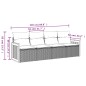 vidaXL Set de sofás de jardín 4 pzas y cojines ratán sintético gris vidaXL Set de sofás de jardín 4 pzas y cojines ratán sintético gris