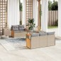 vidaXL Juego de sofás jardín con cojines 6 pzas ratán sintético beige vidaXL Juego de sofás jardín con cojines 6 pzas ratán sintético beige