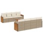 vidaXL Set de sofás de jardín 9 pzas con cojines ratán sintético beige vidaXL Set de sofás de jardín 9 pzas con cojines ratán sintético beige