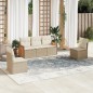 vidaXL Juego de sofás jardín con cojines 5 pzas ratán sintético beige vidaXL Juego de sofás jardín con cojines 5 pzas ratán sintético beige