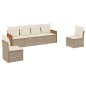 vidaXL Juego de sofás jardín con cojines 6 pzas ratán sintético beige vidaXL Juego de sofás jardín con cojines 6 pzas ratán sintético beige