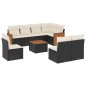 vidaXL Set de sofás de jardín 8 piezas y cojines ratán sintético negro vidaXL Set de sofás de jardín 8 piezas y cojines ratán sintético negro