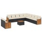 vidaXL Set de sofás de jardín 12 piezas cojines ratán sintético negro vidaXL Set de sofás de jardín 12 piezas cojines ratán sintético negro