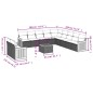 vidaXL Set de sofás de jardín 12 piezas cojines ratán sintético negro vidaXL Set de sofás de jardín 12 piezas cojines ratán sintético negro